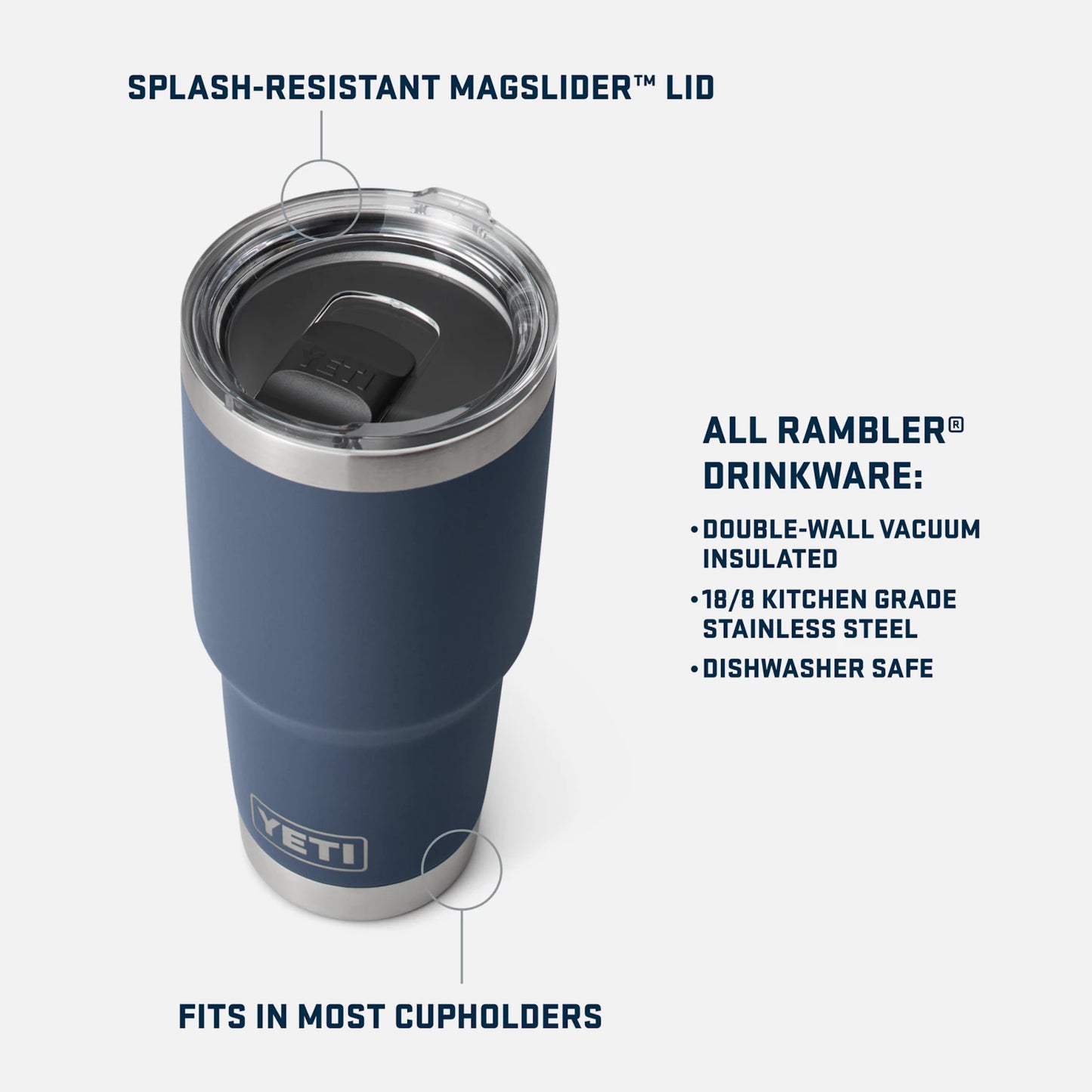 Yeti Rambler 30oz Tumbler With Mag Slider Lid