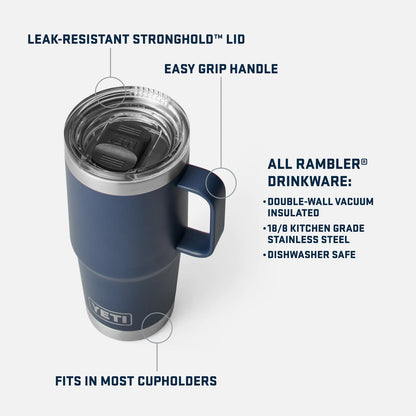 Yeti Rambler 20oz Travel Mug With Mag Stronghold Lid