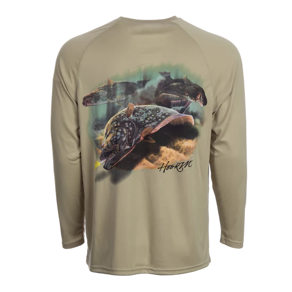 Bimini Bay Outfitters Hook M' Men's Long Sleeve Performance Shirt - Fluke Sand