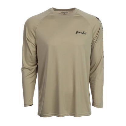 Bimini Bay Outfitters Hook M' Men's Long Sleeve Performance Shirt - Fluke Sand