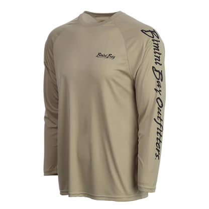 Bimini Bay Outfitters Hook M' Men's Long Sleeve Performance Shirt - Fluke Sand