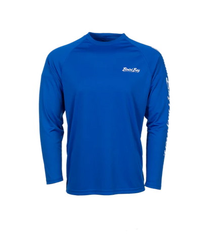 Bimini Bay Outfitters Hook M' Men's Long Sleeve Performance Shirt - Mako Electric Blue