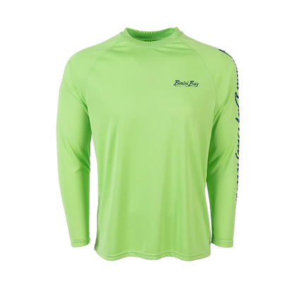 Bimini Bay Outfitters Hook M' Men's Long Sleeve Performance Shirt - Mahi Lime