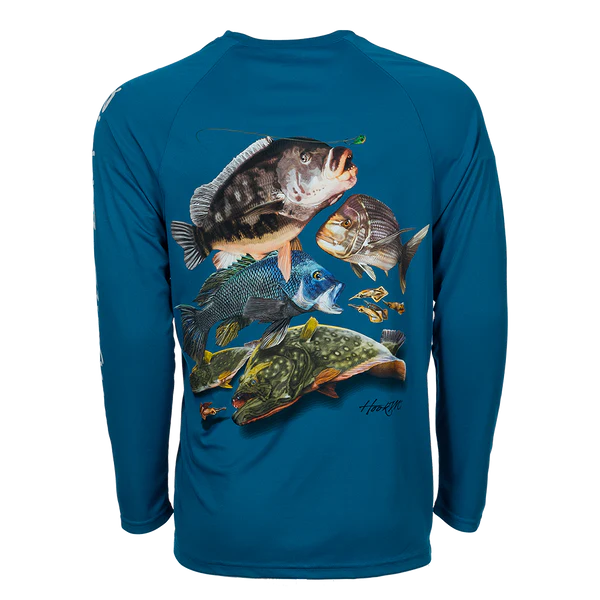 Bimini Bay Outfitters Hook M' Men's Long Sleeve Performance Shirt - Northeast Bottom Slam Seaport