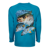 Bimini Bay Outfitters Hook M' Men's Long Sleeve Performance Shirt - Northeast Inshore Slam Baltic Reef