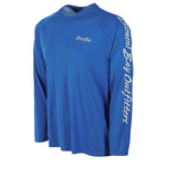 Bimini Bay Outfitters Hook M' Men's Long Sleeve Performance Shirt - Offshore Slam Victory Blue