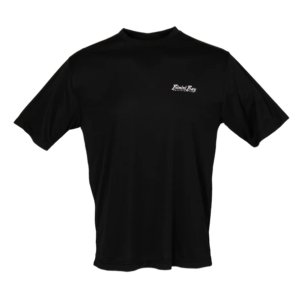 Bimini Bay Outfitters Hook M' Men's Freshwater Short Sleeve Performance Shirt Panfish Slam Black