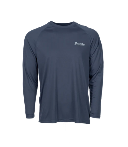 Bimini Bay Outfitters Hook M' Men's Long Sleeve Performance Shirt - Striped Bass Grisaille