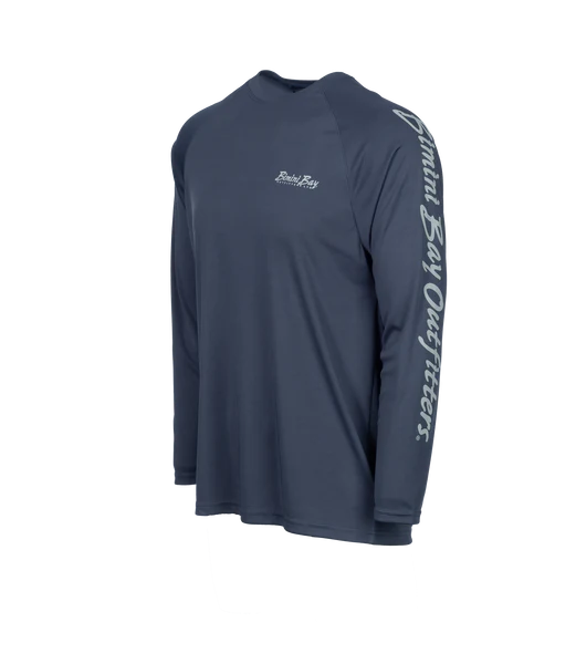Bimini Bay Outfitters Hook M' Men's Long Sleeve Performance Shirt - Striped Bass Grisaille