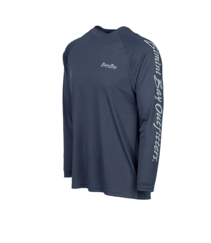 Bimini Bay Outfitters Hook M' Men's Long Sleeve Performance Shirt - Striped Bass Grisaille