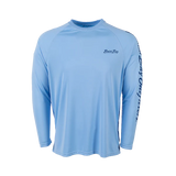 Bimini Bay Outfitters Hook M' Men's Long Sleeve Performance Shirt - Sail Fish Placid Blue