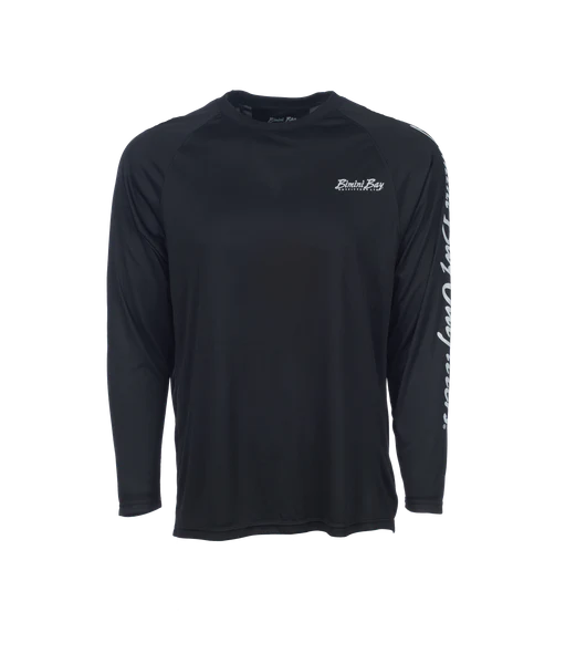 Bimini Bay Outfitters Hook M' Men's Long Sleeve Performance Shirt - Yellowfin Black