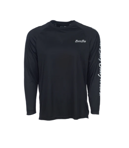 Bimini Bay Outfitters Hook M' Men's Long Sleeve Performance Shirt - Yellowfin Black