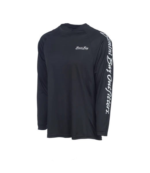 Bimini Bay Outfitters Hook M' Men's Long Sleeve Performance Shirt - Yellowfin Black